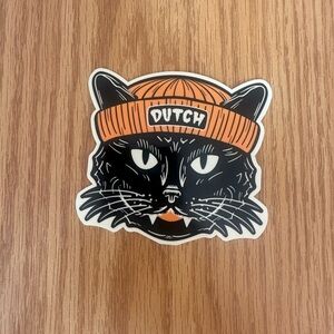 Dutch Bros Glow-in-the-Dark Halloween Cathead Sticker